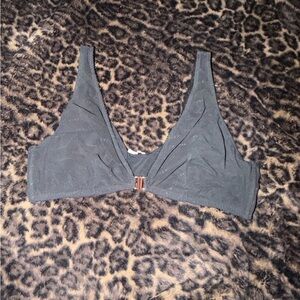 FENTY Black Triangle Mesh Bralette with Gold Front Accent